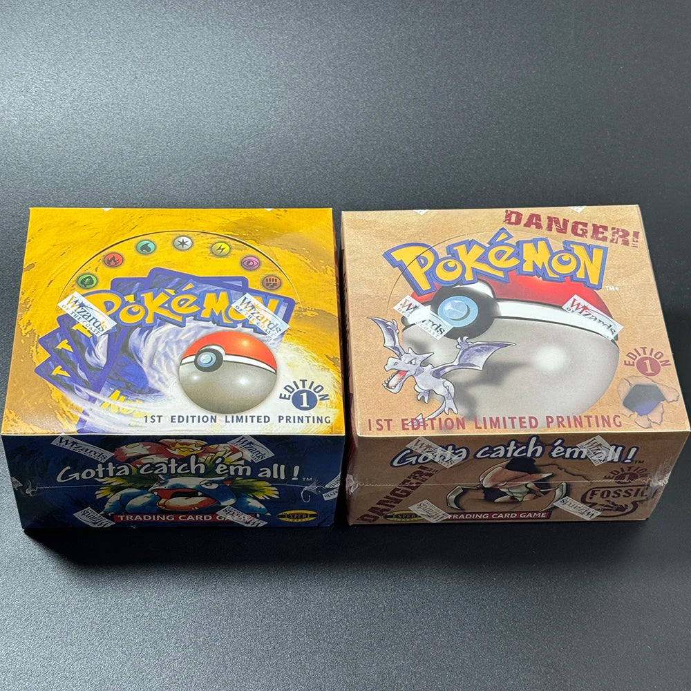 Pokémon Fossil Booster Box TCG 1st Edition 36 Pack Aerodactyl Lapras Zapdos Pack Base Jungle Box Proxy Toys Collector's Cards