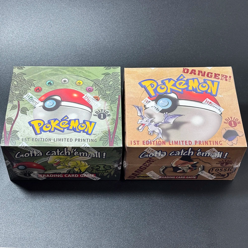 Pokémon Fossil Booster Box TCG 1st Edition 36 Pack Aerodactyl Lapras Zapdos Pack Base Jungle Box Proxy Toys Collector's Cards