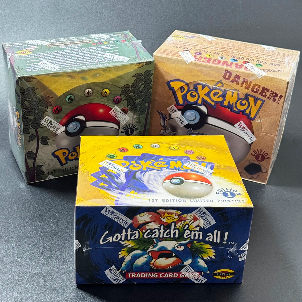 Pokémon Fossil Booster Box TCG 1st Edition 36 Pack Aerodactyl Lapras Zapdos Pack Base Jungle Box Proxy Toys Collector's Cards
