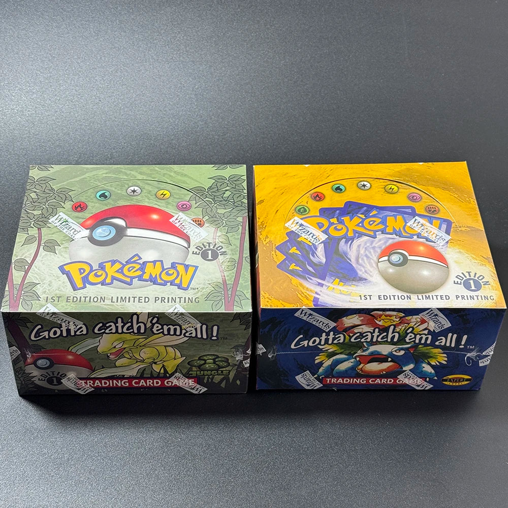 Pokémon Fossil Booster Box TCG 1st Edition 36 Pack Aerodactyl Lapras Zapdos Pack Base Jungle Box Proxy Toys Collector's Cards